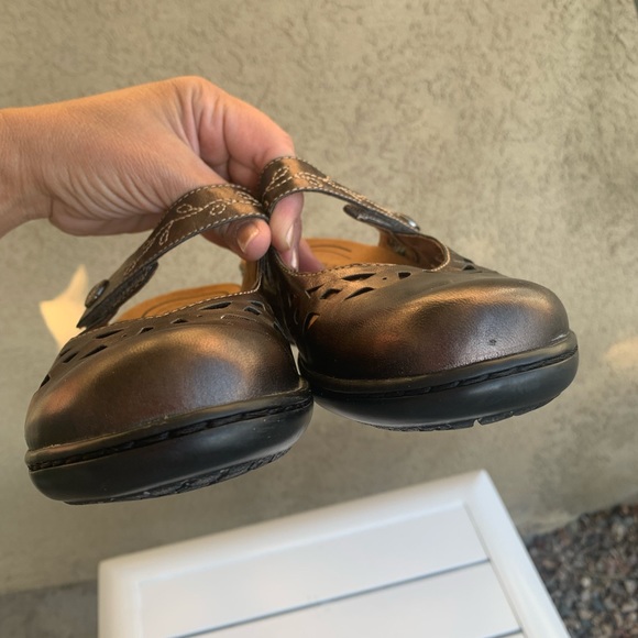 Cobb Hill by new balance clog mules brown metallic shoes size 7W - Picture 11 of 16